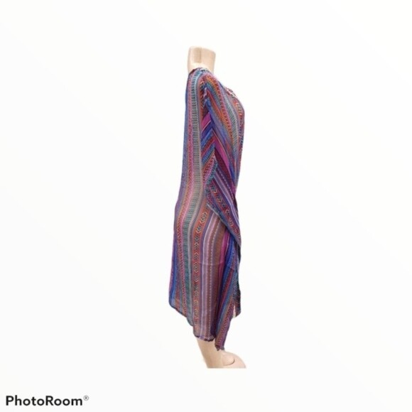 Blue Swimsuit Cover Up With Bling XL - Picture 8 of 10